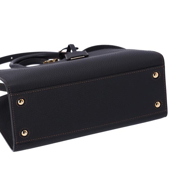 BURBERRY Mini Francis Bag Tote Bag 8049044 Black Pebbled Leather - Picture 6 of 7